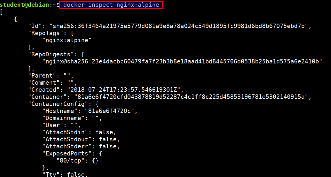 docker inspect nginx
