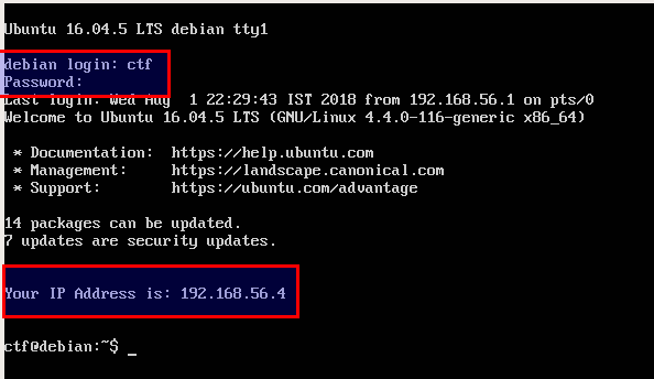 ctf vm login